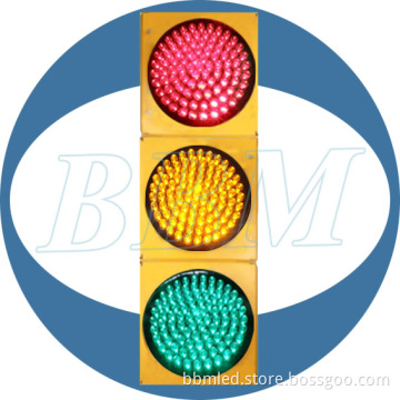 200mm Red Green Yellow Traffic Lights Light Signal with Yellow Housing